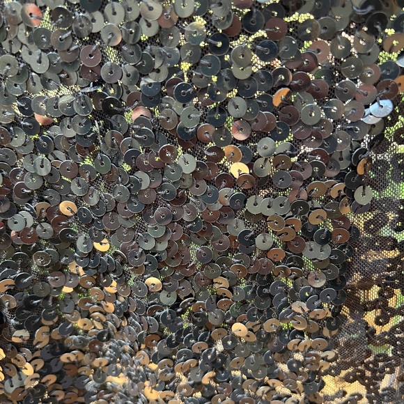 Black sequin short cropped dress jacket. - Picture 2 of 4